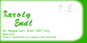 karoly endl business card